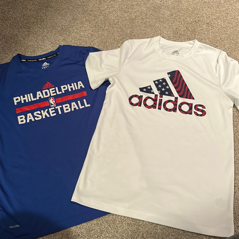 Bundle of two Adidas Tees - size Youth Medium